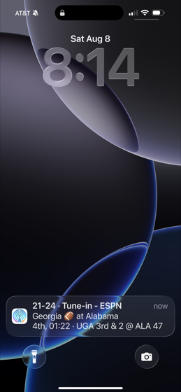 ClutchAlerts lock screen tune-in alert